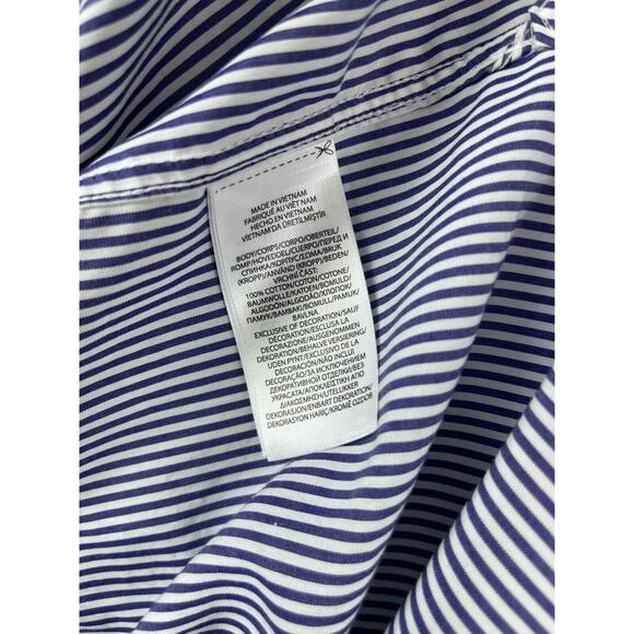 Polo Ralph Lauren Shirt Men's XXL White Striped Long Sleeve Button Up Workwear - Picture 7 of 11